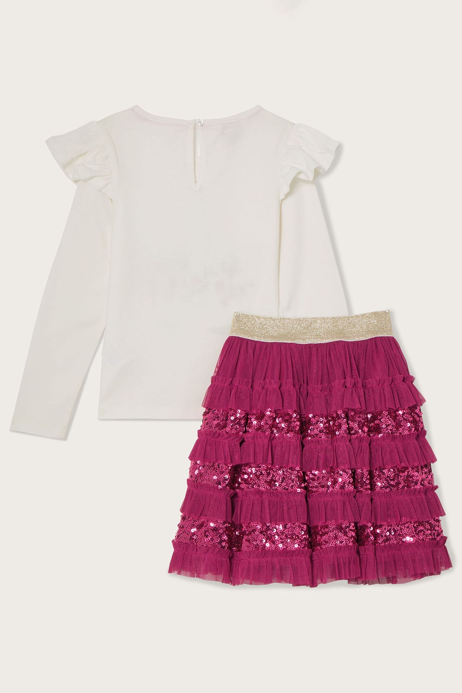 Monsoon Unicorn Top and Disco Skirt Set - Image 2 of 3