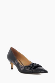 Dune London Black Address Soft Knot Pointed Court Shoes - Image 3 of 5