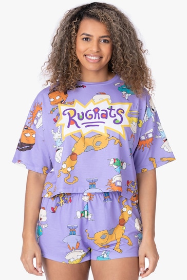 Vanilla Underground Purple Rugrats Ladies Licensing Short Pyjamas