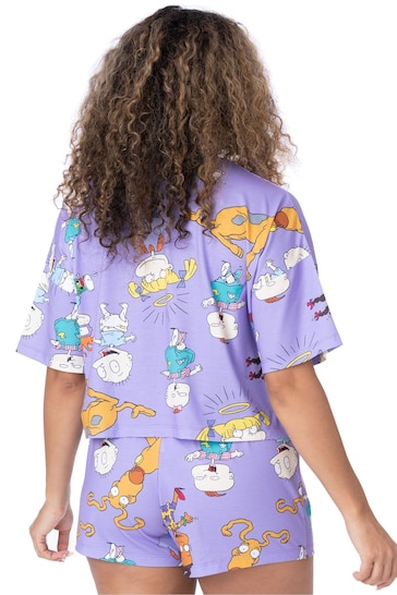 Vanilla Underground Purple Rugrats Ladies Licensing Short Pyjamas