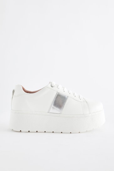 White Forever Comfort® Chunky Lace-Up Trainers