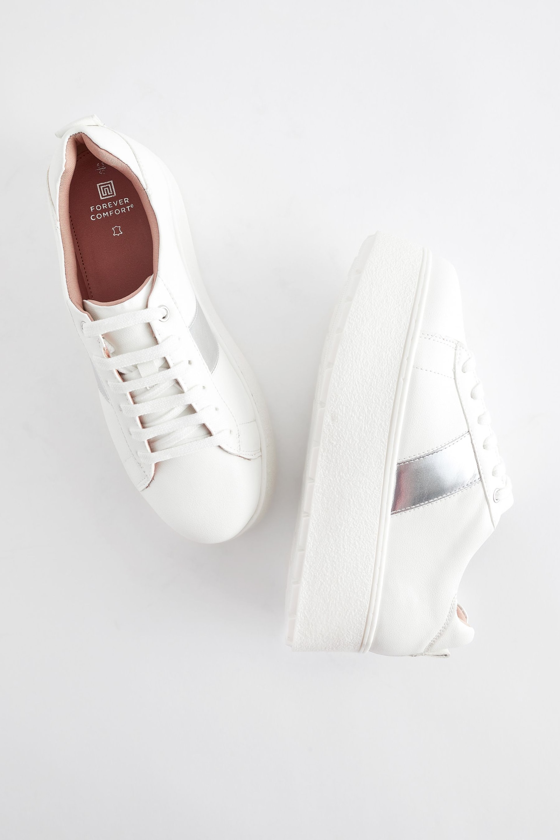 White Forever Comfort® Chunky Lace-Up Trainers - Image 5 of 5