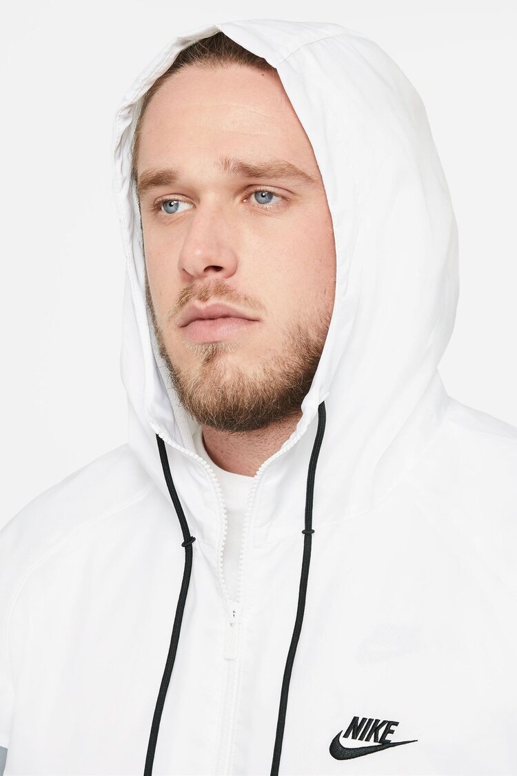 Nike White gray Sportswear Windrunner Hooded Jacket - Image 11 of 14
