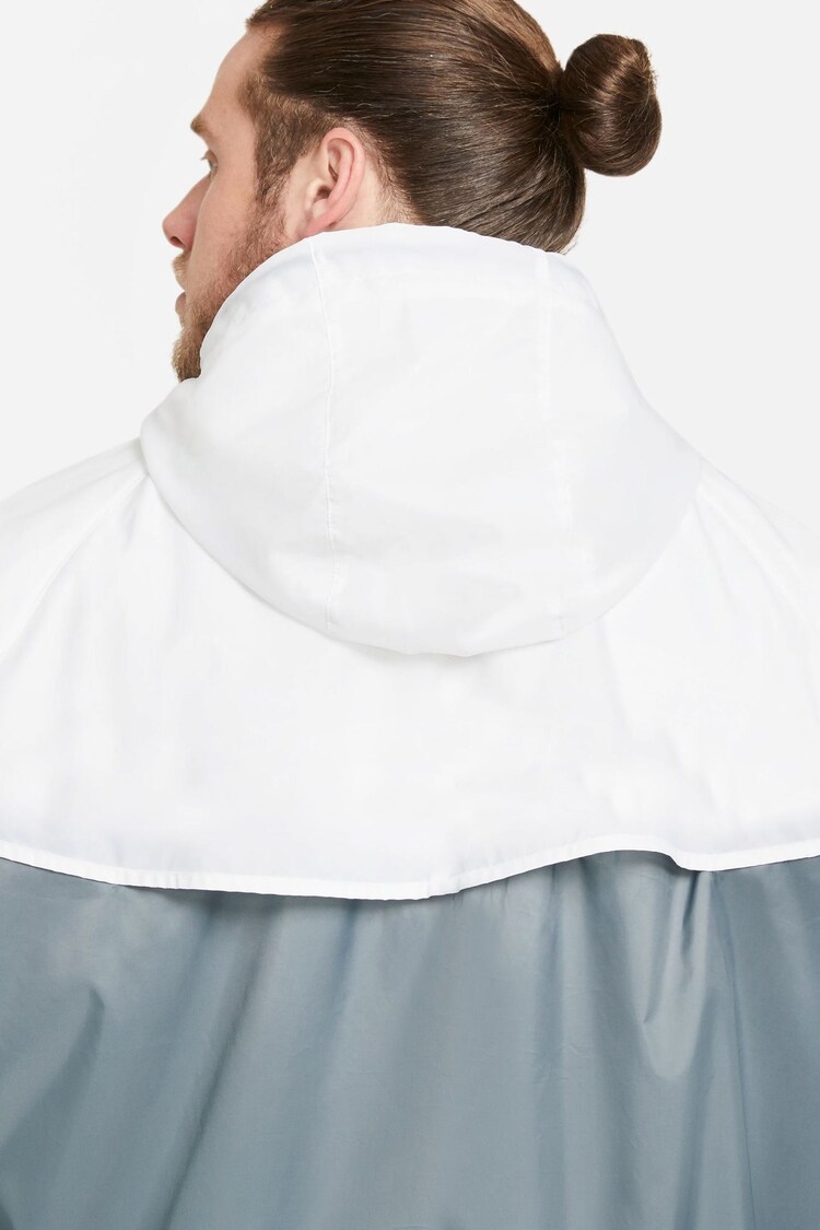 Nike White gray Sportswear Windrunner Hooded Jacket - Image 13 of 14