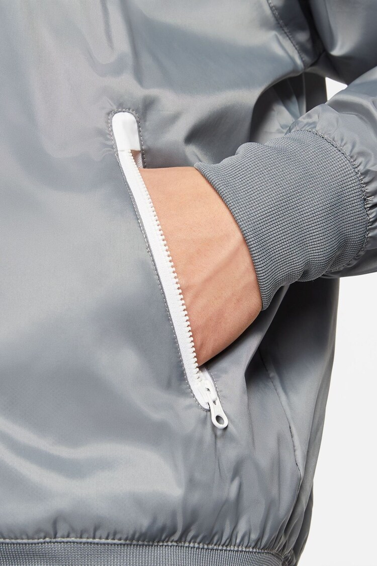 Nike White gray Sportswear Windrunner Hooded Jacket - Image 4 of 14