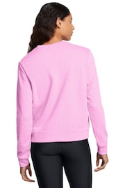 Under Armour Pink Rival Terry Crew Sweatshirt - Image 2 of 3