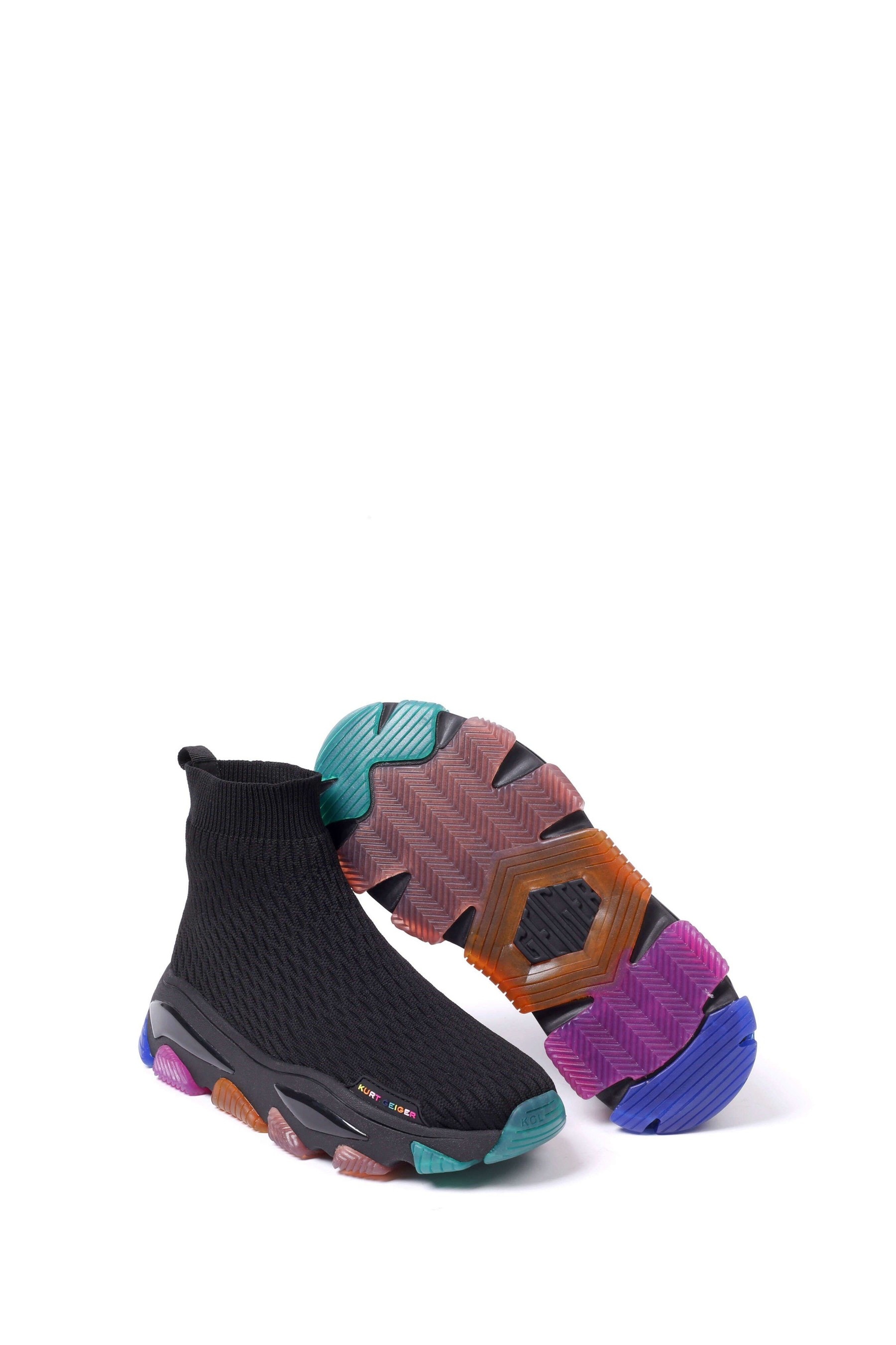 Kurt geiger discount black sock trainers