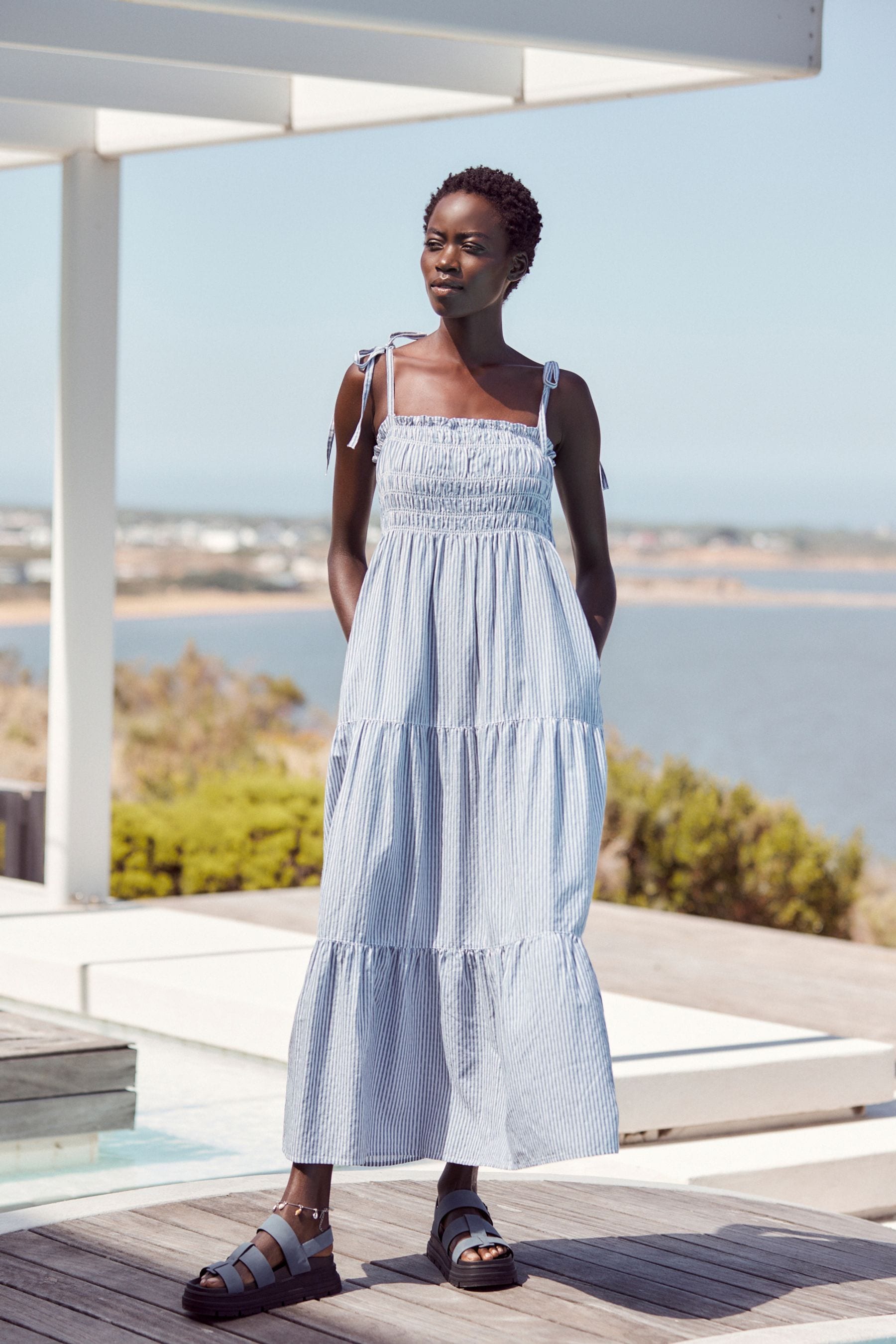 Blue summer dress uk discount