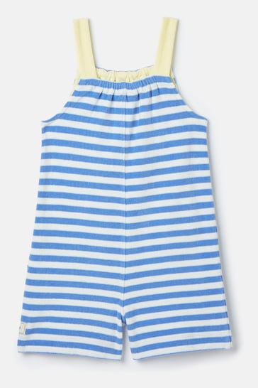 Joules By The Sea Blue Striped Towelling Playsuit