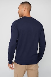 Threadbare Blue Crew Neck Knitted Jumper - Image 2 of 4