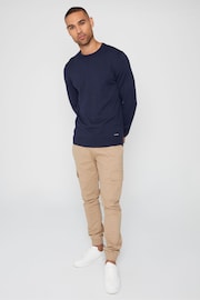 Threadbare Blue Crew Neck Knitted Jumper - Image 3 of 4