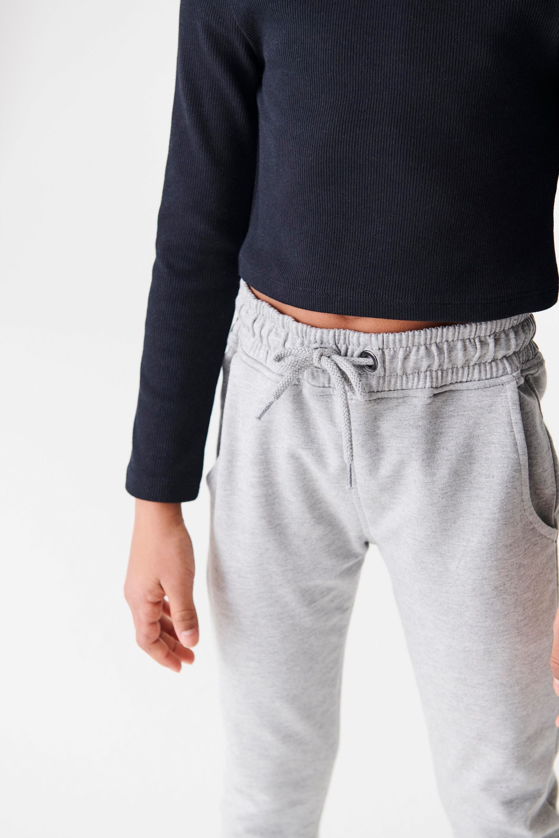 Grey joggers tight fit 2025