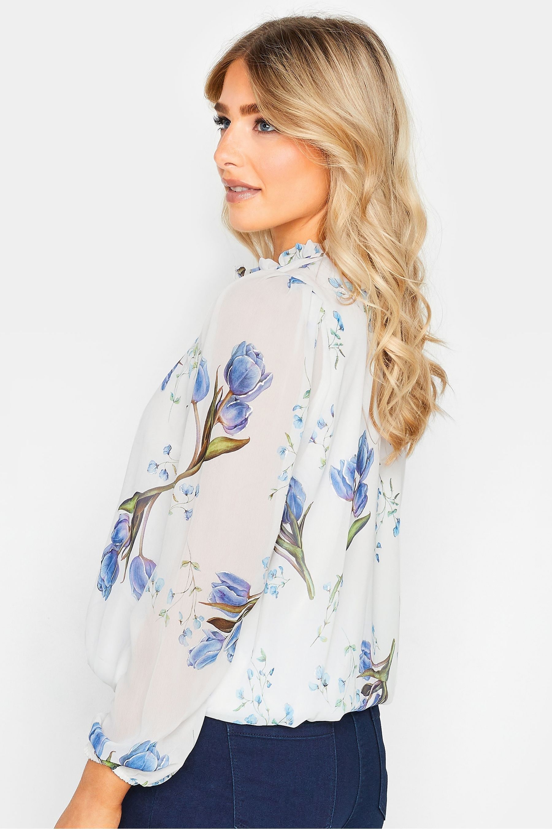 Ruched clearance neck blouse