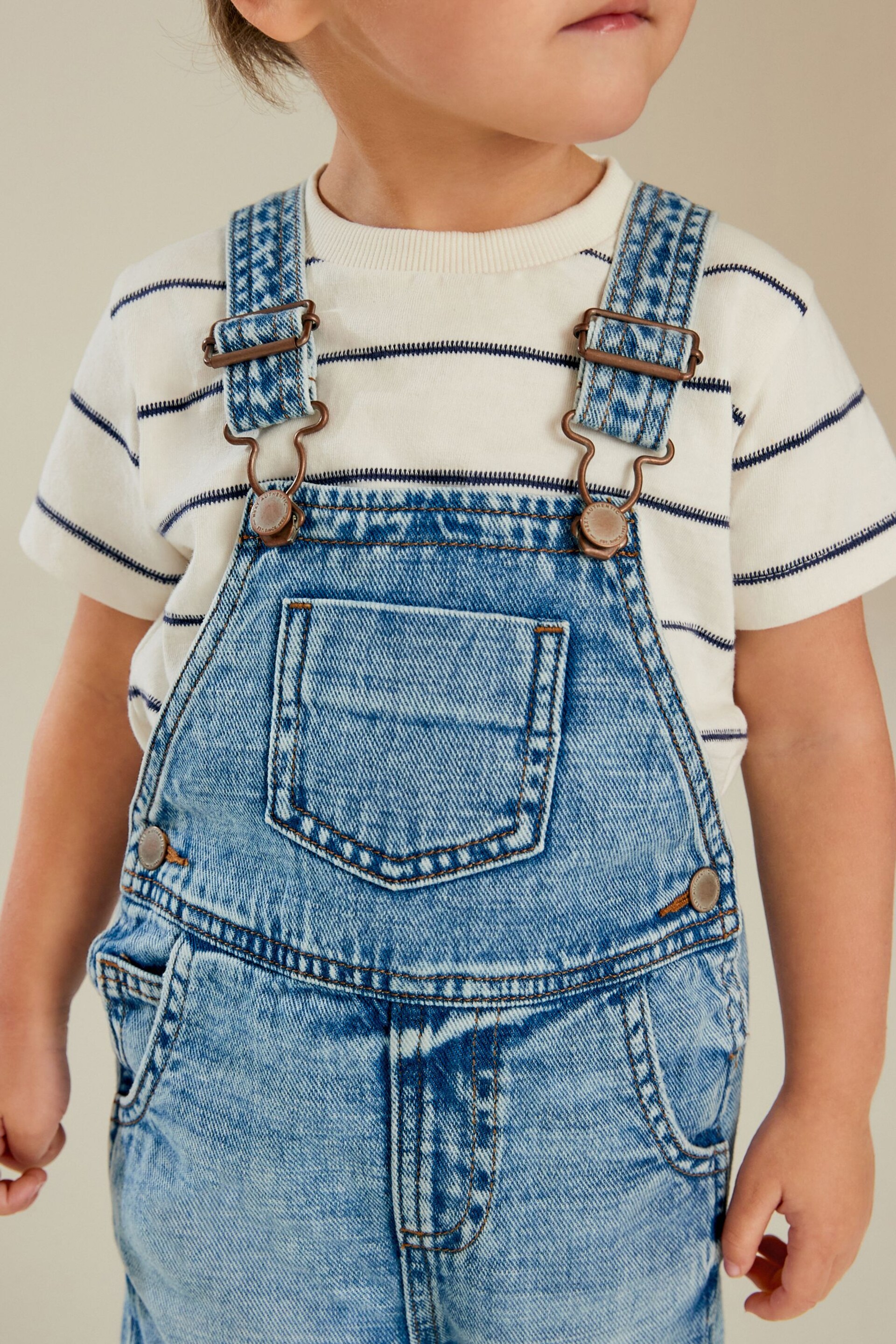 Light Wash Denim Dungarees (3mths-7yrs) - Image 3 of 7