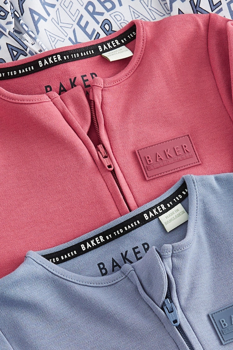 Baker by Ted Baker Red/Blue 100% Cotton Sleepsuits 3 Pack - 圖片 7，共 7