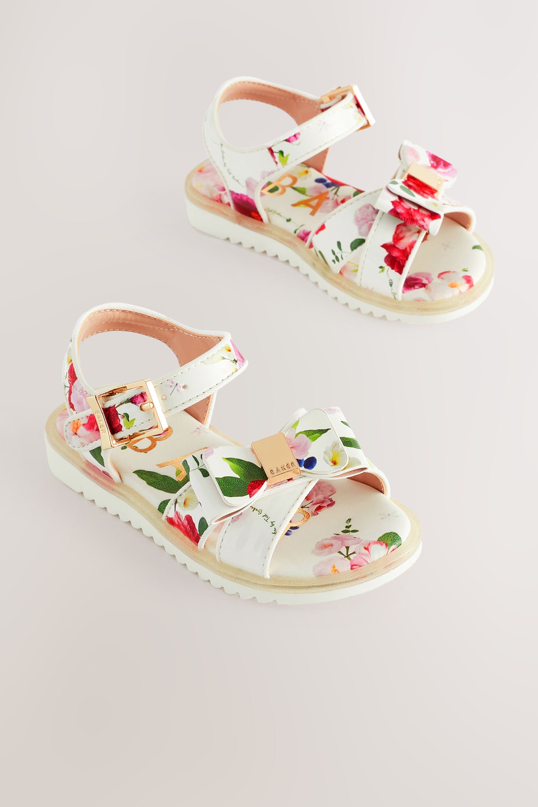 Buy Baker by Ted Baker Girls Pink Sporty Sandals with Bow from the Next UK online shop