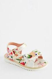 Baker by Ted Baker Girls Pink Sporty Sandals with Bow - Image 3 of 6