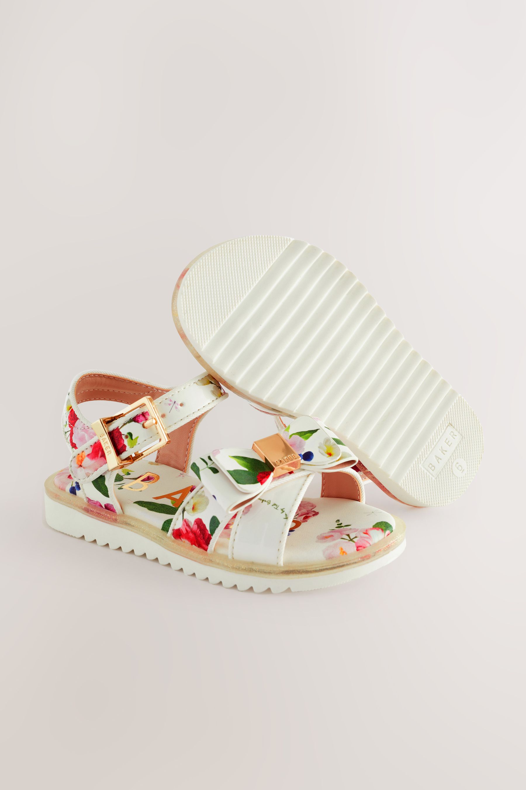 Buy Baker by Ted Baker Girls Pink Sporty Sandals with Bow from Next Luxembourg