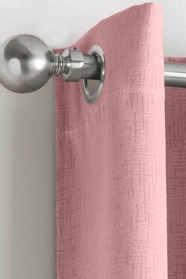 Enhanced Living Blush Pink Vogue Ready Made Thermal Blackout Eyelet Curtains