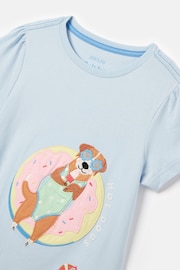 Joules Astra Blue Short Sleeve Artwork T-Shirt - Image 4 of 4