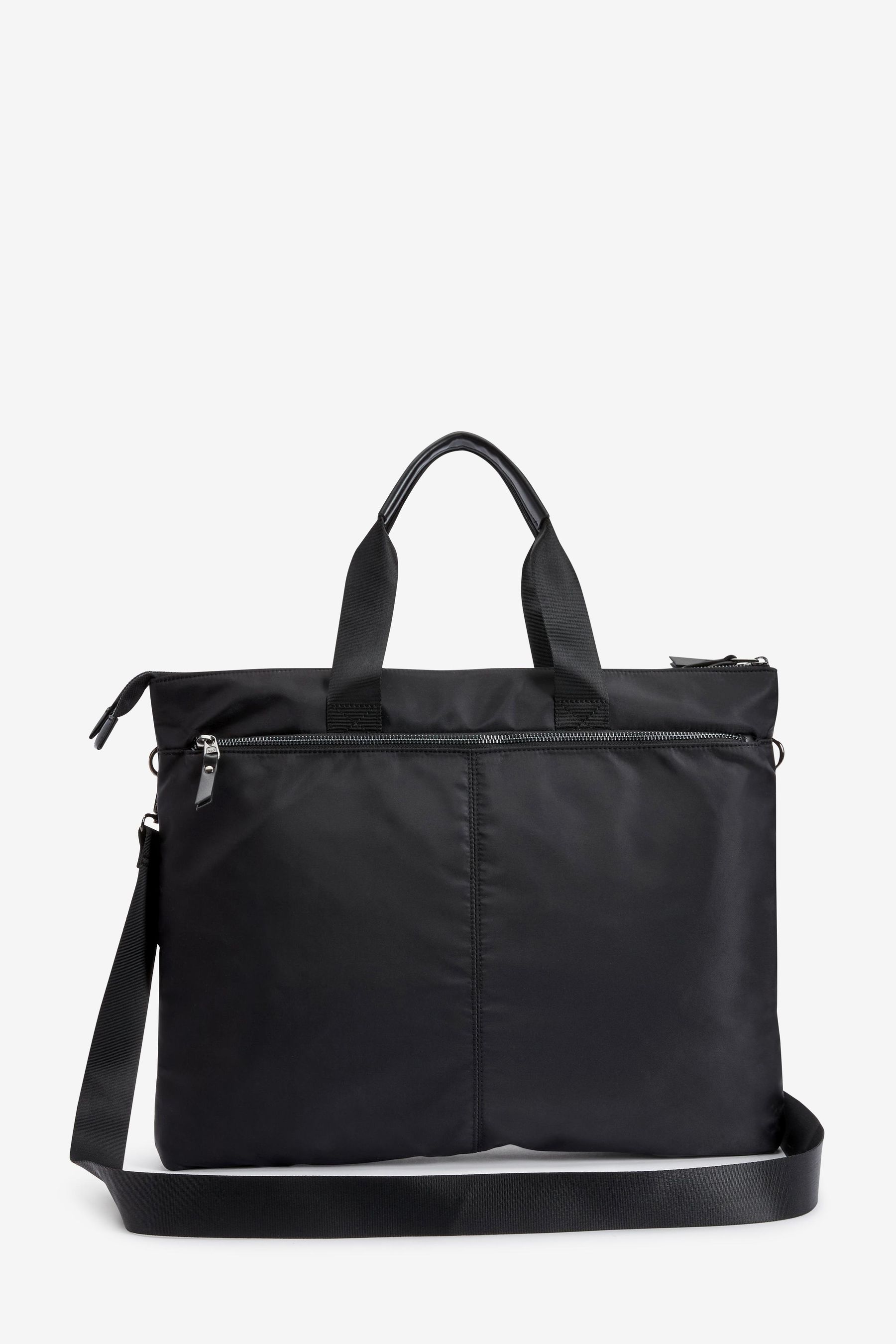 Black Laptop Tote Handbag