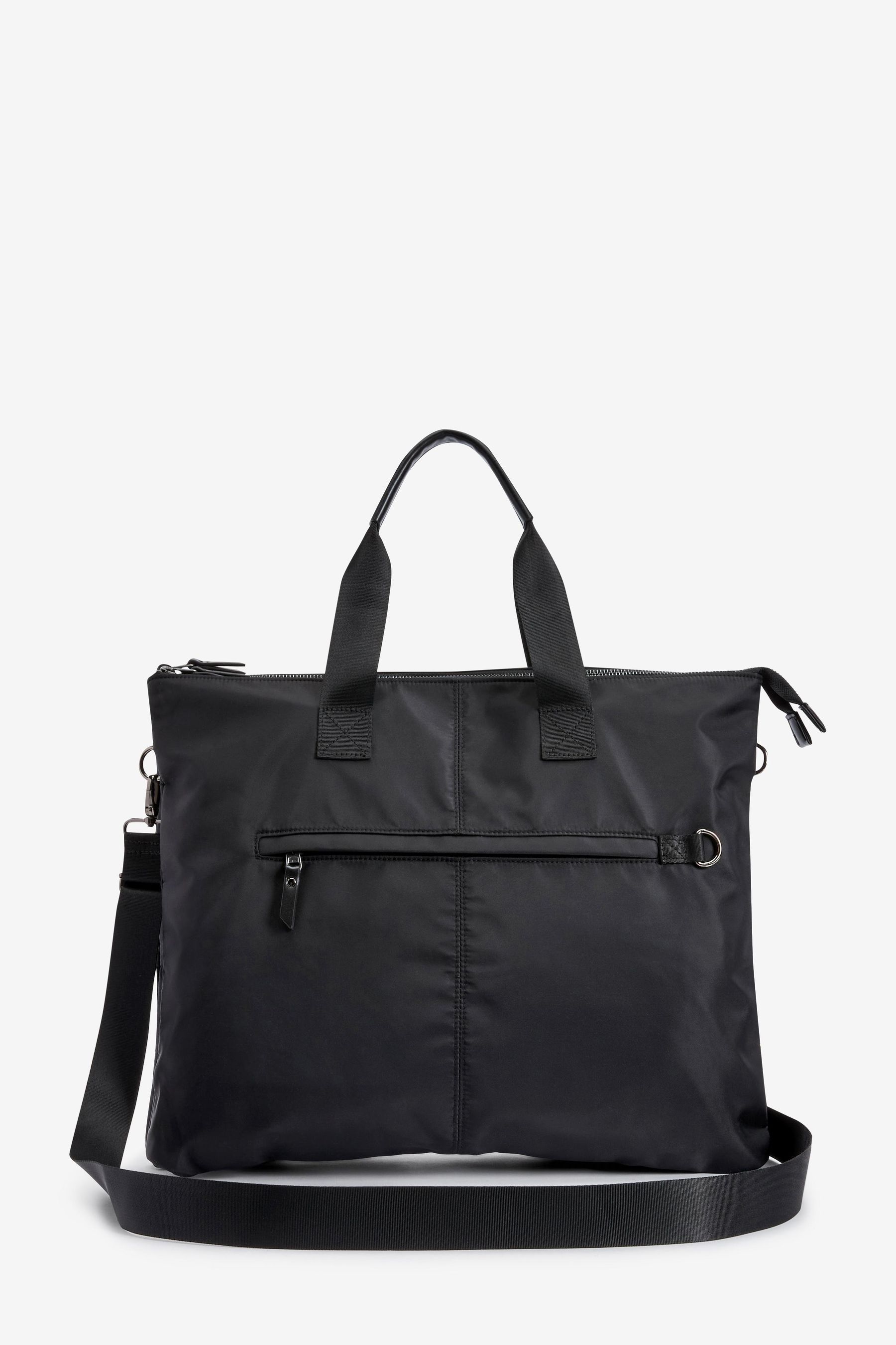 Black Laptop Tote Handbag