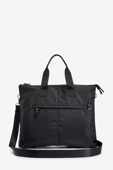 Black Laptop Tote Handbag