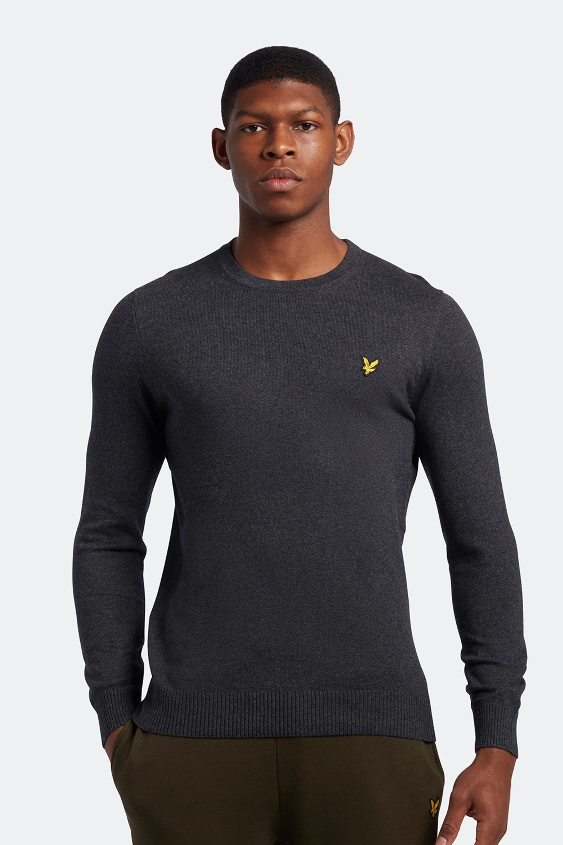 Lyle & scott crew neck cotton merino jumper online