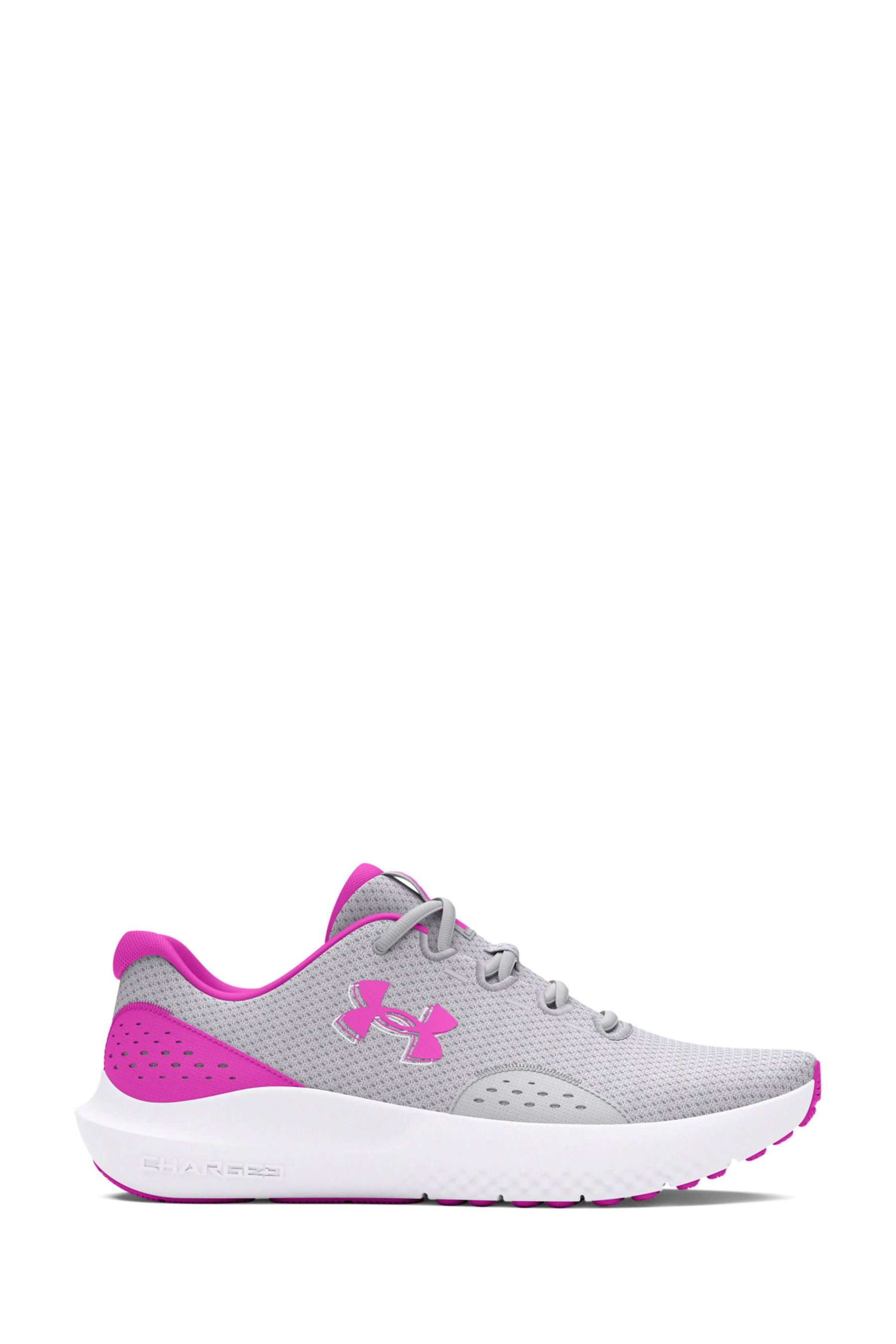 Buy Under Armour Pink Grey Charged Surge 4 Trainers from the Next UK online shop