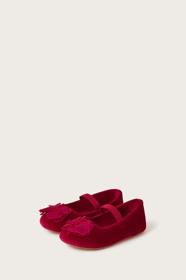 Monsoon Red Cancan Velvet Walker Shoes