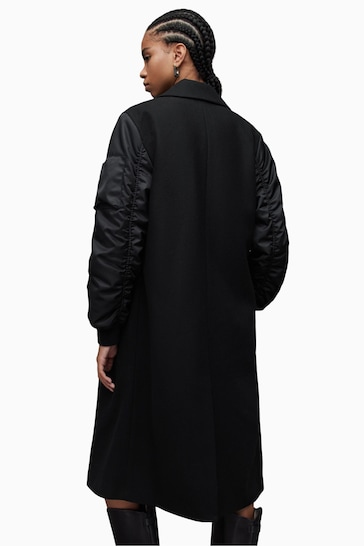 AllSaints Black Paulah Coat
