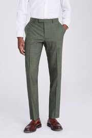 MOSS Green Tailored Fit Puppytooth Performance Trousers - Image 1 of 3