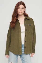 Superdry Green Chunky Cord Overshirt Jacket - Image 1 of 6