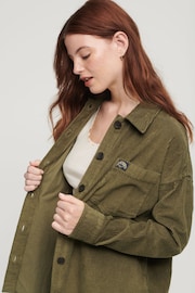 Superdry Green Chunky Cord Overshirt Jacket - Image 3 of 6