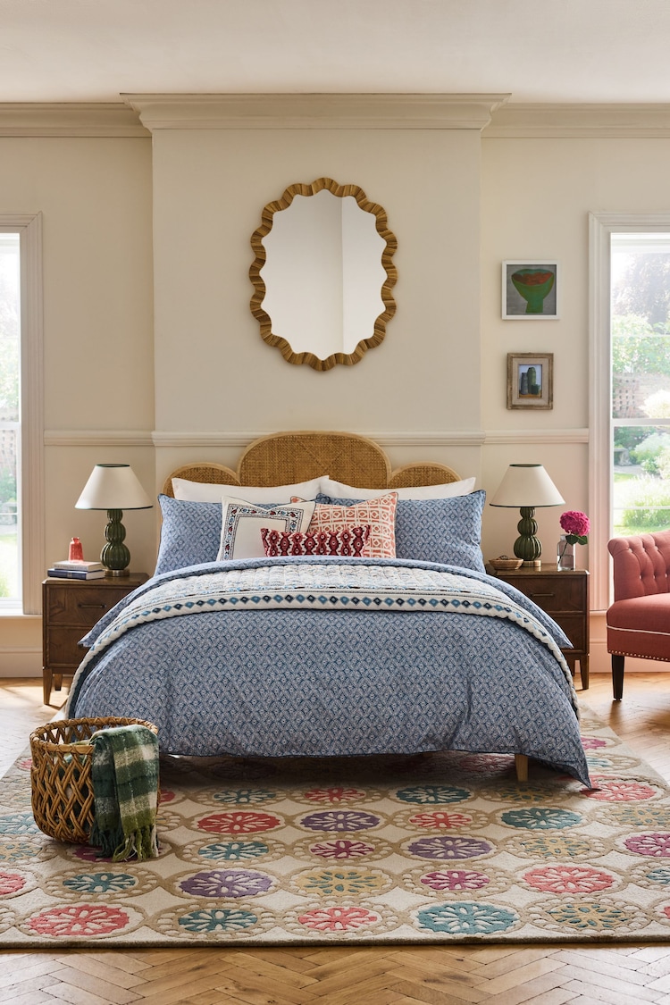 Buy Nina Campbell Navy Blue 180 Thread Count 100% Cotton Kyoto Duvet