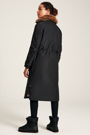 Joules Wilcote Black Waterproof Padded Raincoat - Image 2 of 9