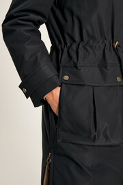 Joules Wilcote Black Waterproof Padded Raincoat - Image 6 of 9