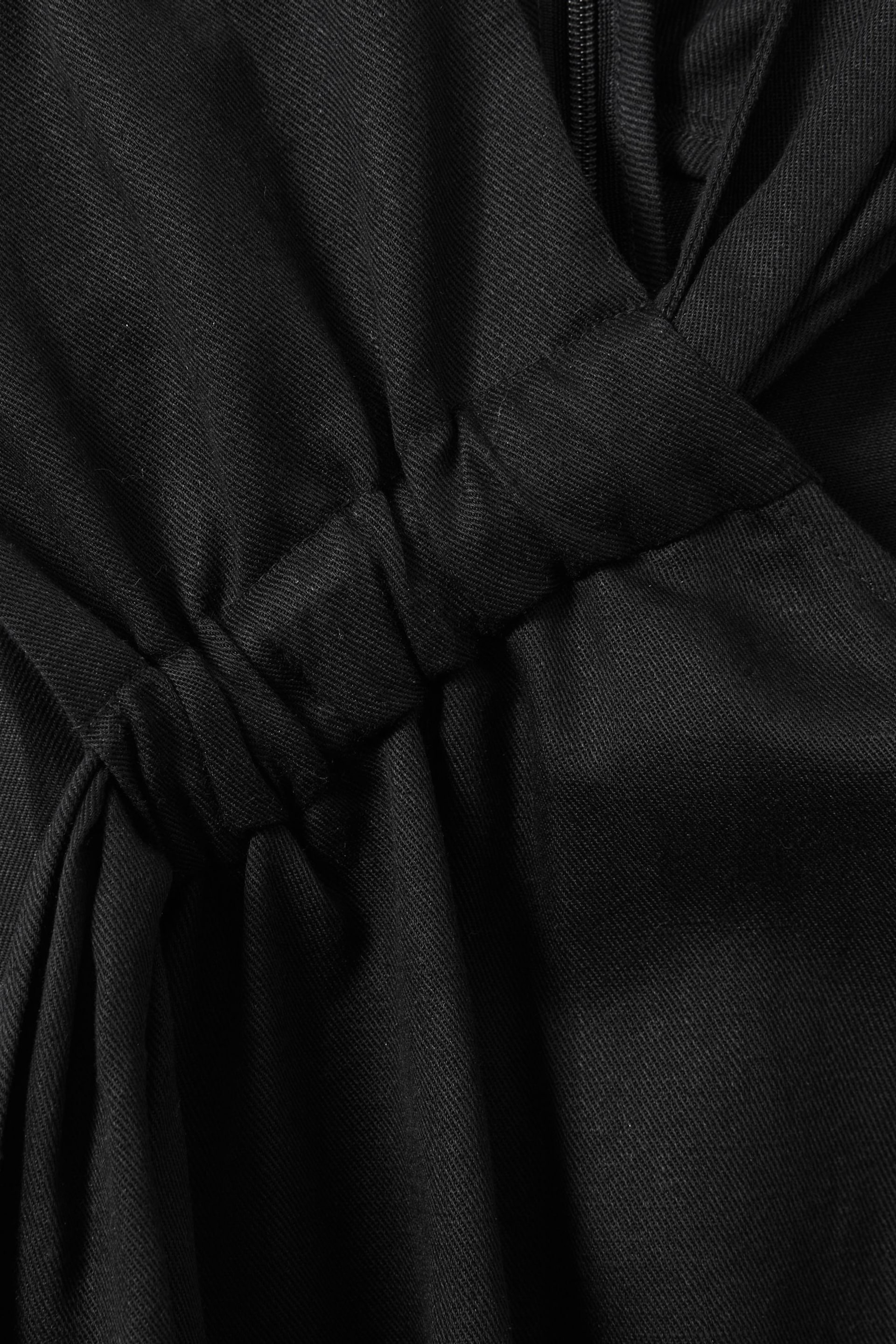 Reiss Black Selena Linen Blend Drape Jumpsuit - Image 6 of 6