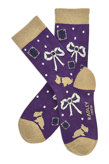 Radley Purple Bow Sock Set