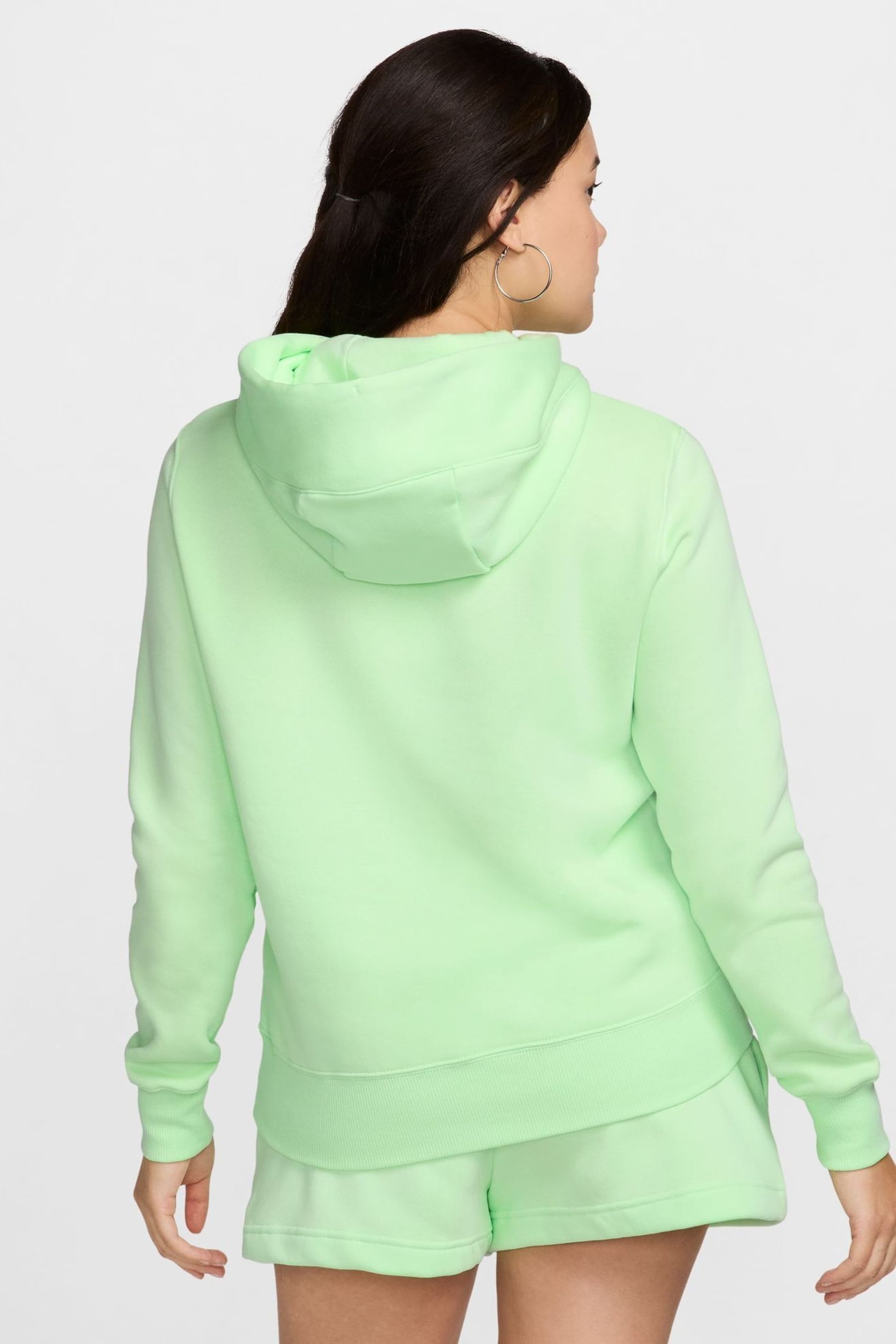 Nike Green Sportswear Phoenix Fleece Pullover Hoodie - Image 2 of 9