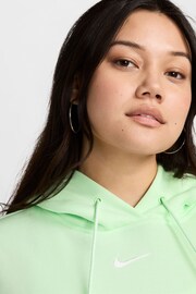 Nike Green Sportswear Phoenix Fleece Pullover Hoodie - Image 3 of 9