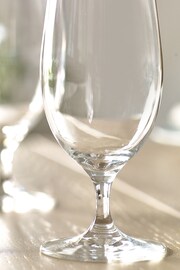 Clear Nova Beer Glasses Set of 4 Footed Beer Glasses - Image 3 of 3