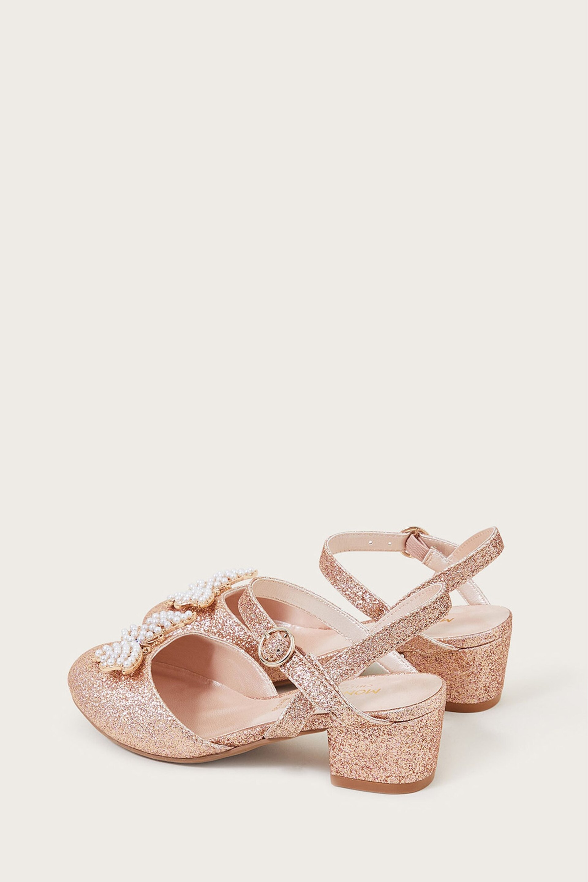 Monsoon Pink Butterfly Sling Back Heels - Image 3 of 3