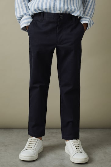 Reiss Navy Pitch Slim Fit Casual Chinos
