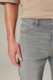 Light Grey Straight Fit Motion Flex Jeans - Image 6 of 12