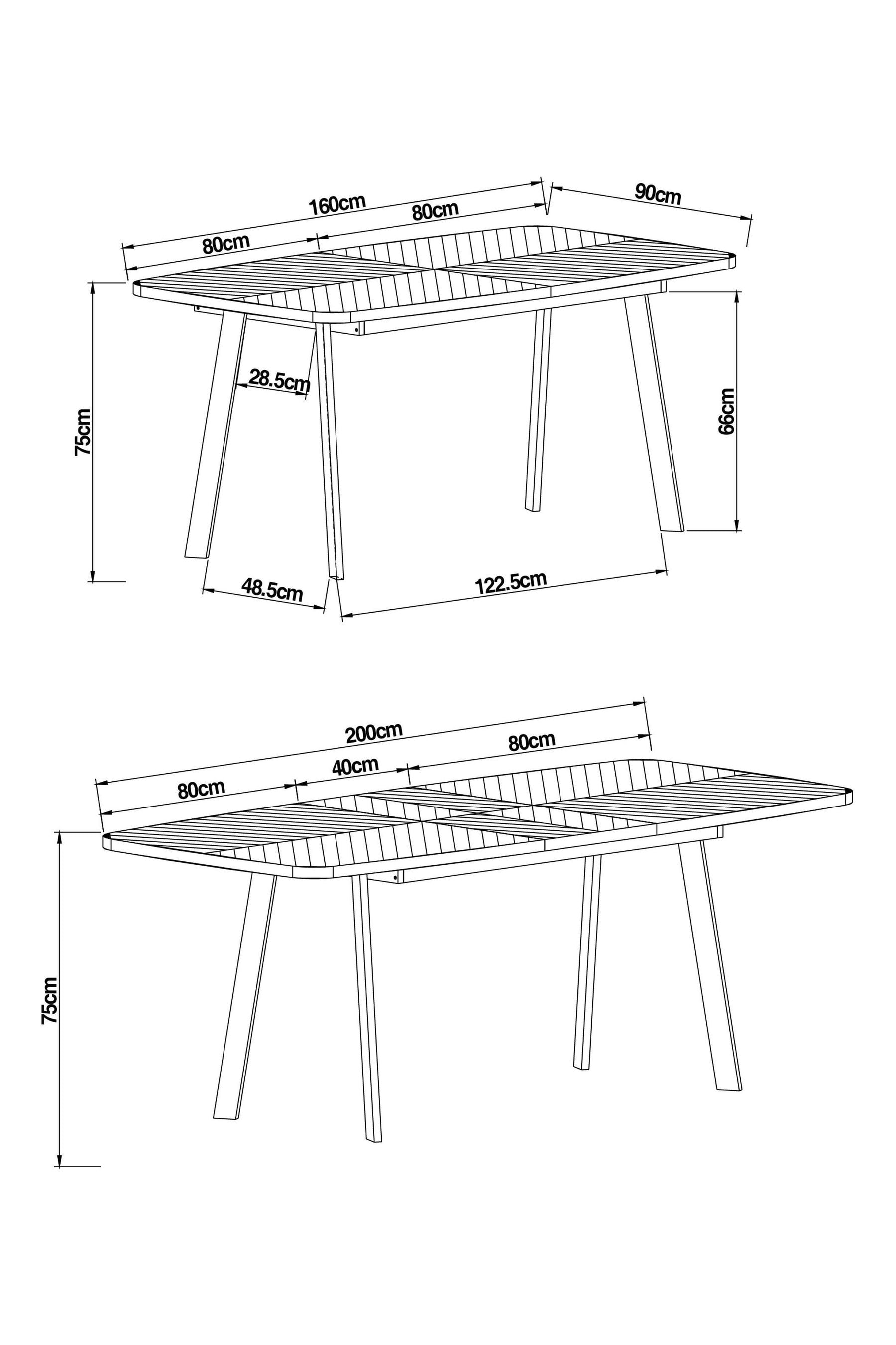 Chevron top hot sale dining table