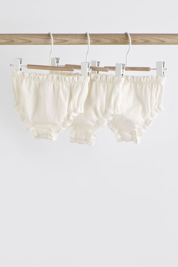 White Baby Knickers 3 Pack (0mths-2yrs)