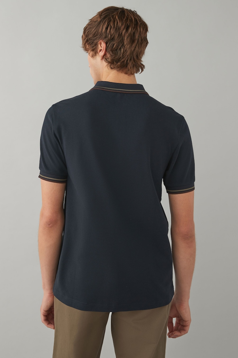 Fred Perry Mens Twin Tipped Polo Shirt - Image 3 of 5