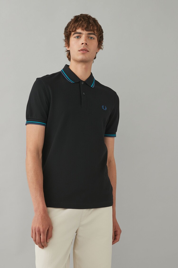Fred Perry Mens Twin Tipped Polo Shirt - Image 1 of 7