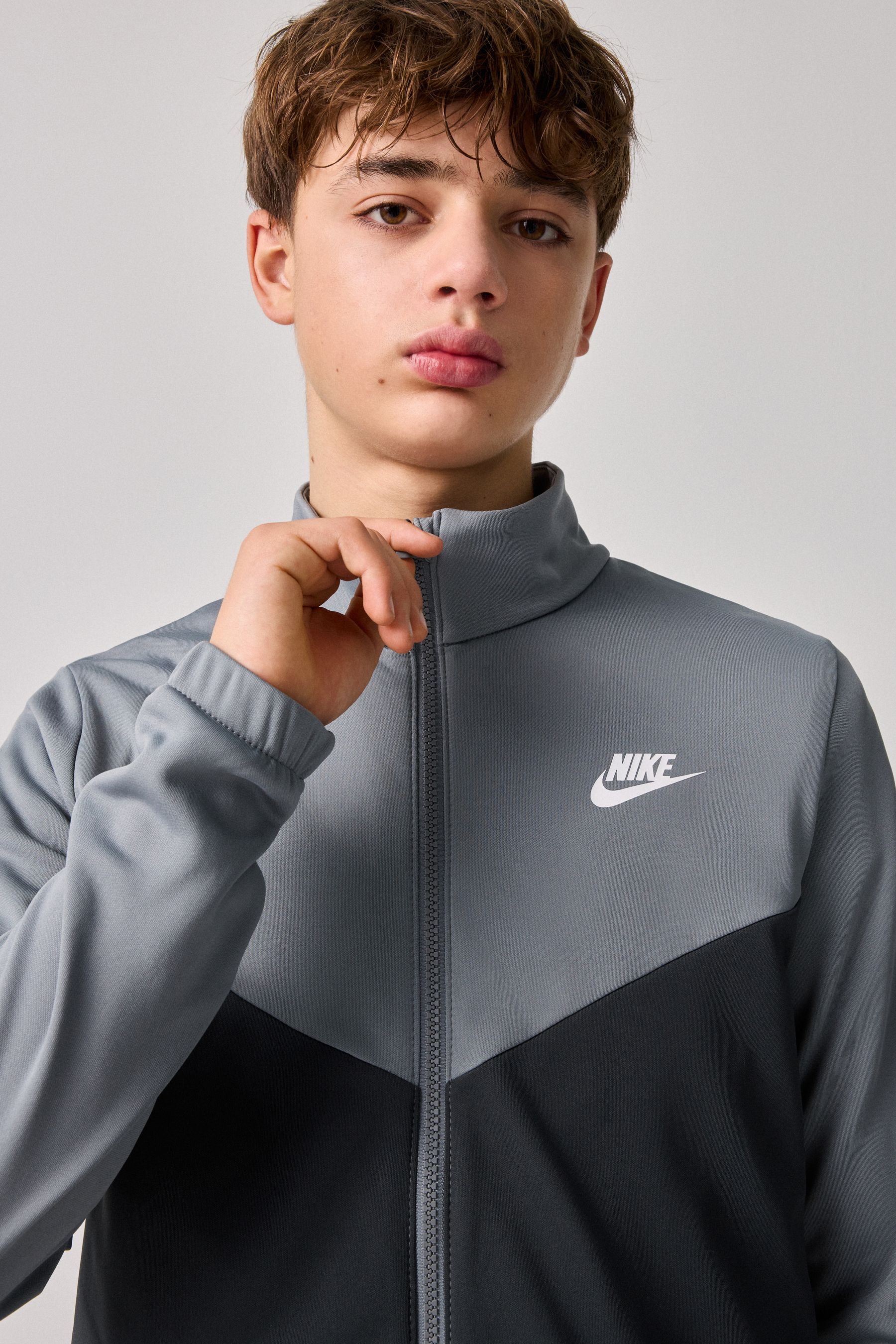 Buy Nike Grey Full Zip Tracksuit from Next Denmark